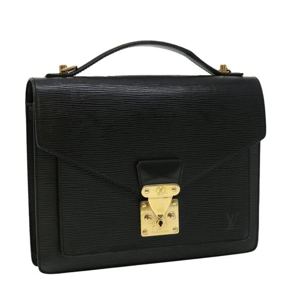 LOUIS VUITTON Epi Monceau Hand Bag Black M52123 - Picture 1 of 16